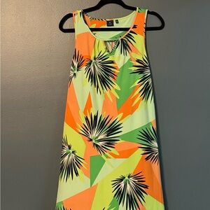 Kaari Blue Citrus Palm Mini Dress